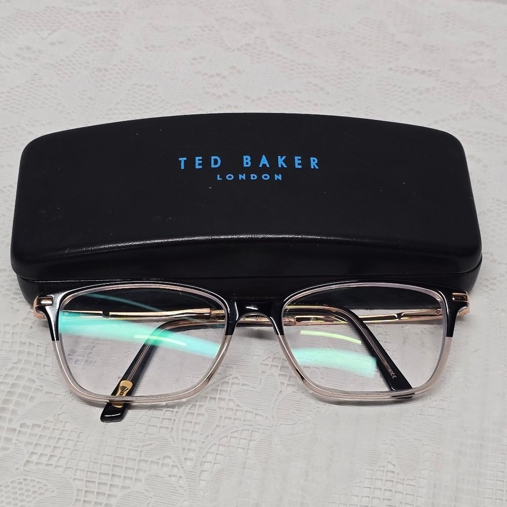 Ted Baker London TFW001 BLK 55-16-140 Women's Eyeglass Frames Black Gold